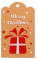Details von Kraftpapier-Geschenkanhängern mit Merry Christmas Text und festlichen Motiven - Weihnachtsgeschenk-Stil (Stil C)-50 Stück/Packung