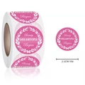 Étiquettes rondes roses 2,5cm avec bordure florale blanche et texte Beauty DREAMTOPIA Begins - Style Fantaisie Beauty DREAMTOPIA (D)