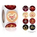 Rouleau d'autocollants cœur Saint-Valentin avec 8 motifs pour vos cadeaux - Style Festif Happy Valentine's Day (C)