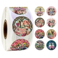 Roll of round Alice in Wonderland Thank You stickers with hand-drawn vintage illustrations - Alice in Wonderland Style (I)