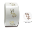 Rouleau d'autocollants blancs ronds 2,5cm avec texte doré Pretty Things Inside pour colis - Pretty Things Inside (Style B) / 1 pouce (25mm)