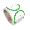 Rol beschrijfbare witte blanco etiketten met groene rand voor glazen potten en organisatie - 2 inch (50mm) / Groen