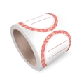 Rol beschrijfbare ronde blanco etiketten met oranje decoratieve randen voor potten - 2 inch (50mm) / Rood