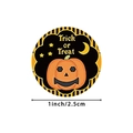 Autocollants de citrouille d'Halloween Trick or Treat avec ligne de mesure de 1 pouce - Petit