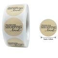 Στρογγυλά αυτοκόλλητα kraft 2,5 cm με μαύρο τύπωμα Thanks For Shopping Local - Στυλ Thanks For Shopping Local