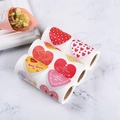 Drei Rollen Happy Valentine's Day Herzaufkleber mit verschiedenen romantischen Motiven - Herz Gemischte Stile (X-282) / 38*42mm