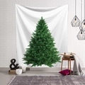 Green Christmas tree tapestry on white background for festive home wall decoration - 200x150cm / Simple Dense Evergreen Tree (Style-6)