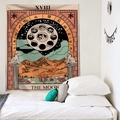 Dettaglio dell'arazzo tarocchi La Luna per la decorazione della camera da letto - 200*150cm / Stile La Luna (Stile-6)