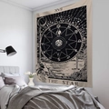 Detailed close-up of The Star XVII Tarot tapestry hanging on a bedroom wall decoration - 200*150cm (Brushed) / The Star (Style-6)