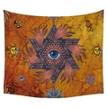 Macro detail of sun and moon tapestry with mystic eye and bohemian map print - Style 9 / Customized (Contact Customer Service)