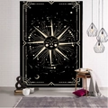 Nordic tarot sun wall tapestry with bohemian sun and moon design for home wall decor - Style 11