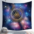Starry sky mandala tapestry with golden all-seeing eye and mystical nebula patterns - Style 2 / 95x73cm (Brushed)