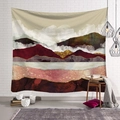 Noords minimalistisch wandtapijt met berglandschap voor slaapkamerdecoratie - 95x73cm / Model 6