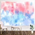 Pink and blue watercolor tie-dye tapestry for living room and bedroom wall decoration - Pink & Blue Gradient Ink Splash Art (Style-11)