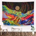 Groot kleurrijk psychedelisch bergtapijt bohemien stijl wandkleed voor kamerdecoratie - 95x73cm / Abstracte Hemelse Bergen (款式-10)