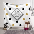 Nordic wall tapestry with gold dots and motivational quote for home bedroom decor - Style 11 / Custom Size (Contact Customer Service)