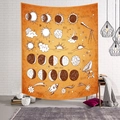 Boho style tapestry featuring hand-drawn astronomical elements and celestial chart patterns - Astronomy Education (Style-7)