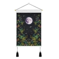 Lunar eclipse floral wall tapestry with moon and night sky patterns for room decor - 35x50cm / Style 2 (Full Moon Floral)