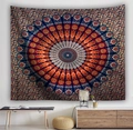 Tapiz de mandala bohemio con patrones rojos y naranjas para decoración de paredes de cuarto - Mandala Étnico Rojo Naranja (Estilo-7)