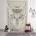 Bohemian butterfly and moon phase tapestry for wall decoration in warm room setting - 200x150cm / Mystic Butterfly Moon Phase Black White (Style-3)
