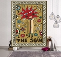 Modern bohemian tarot sun tapestry wall hanging with digital print for home decor - 95x73cm (Brushed) / The Sun (Style-2)