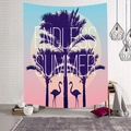 Arazzo con fenicotteri e palme tropicali per decorazioni domestiche in stile nordico - 95x73cm / Fenicottero Estate Infinita (Stile-1)