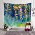 Nordic wall tapestry with dreamy yellow pink floral pattern for bedroom decor - Style 15 / Custom Size (Contact Customer Service)