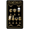 Mystical black and gold Seven of Cups tarot card tapestry for home wall decoration - Seven of Cups (VII)
