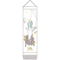 Dettaglio dell'arazzo Libra con mano di cristallo, fiori rosa e nappa decorativa - Bilancia (Stile 1) / Taglia Standard