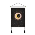 Bohemian sun and moon tapestry with gold star patterns and black tassels for wall decor - 35*50 / The Moon Style (Style 1)