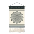 Bohemian mandala tapestry with moon patterns, wooden hanging rod, and tassel fringe - 35*50cm / Style 1 (Mandala Pattern)