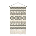 Bohemian mandala wall tapestry with moon and star patterns and woven tassel fringe - 35*50cm / Style 2 (Geometric Lines)