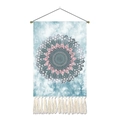 Böhmischer Mandala-Wandteppich mit Tie-Dye-Muster und Baumwollfransen-Quasten - 35*50cm / Blau Rosa Mandala (Stil 2)