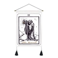 The Hermit tarot card wall tapestry with black tassels and gold lettering decor - 35*50 / Style 16 (The Hermit)