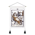 The Empress tarot wall hanging with black tassels and golden sphere hanging rod - 35*50 / Style 3 (The Empress)