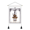 The Hanged Man Tarot tapestry with black tassels and gold finials for room wall decor - 35*50 / Style 4 (The Hanged Man)