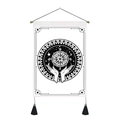 Böhmischer Mandala-Wandteppich mit Hand- und Mondsternmotiven für die Wohnung - 35x50cm / Weißer Hintergrund Stil (Stil 1)