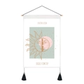 Bohemian tarot sun and moon wall tapestry with wooden rod and black tassels - 35x50cm / Moon Sun Spiritual Style (Style 1)