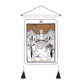 The Lovers tarot card tapestry with black tassels and golden rod for room wall decor - 35*50 / Style 9 (The Lovers)