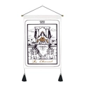 Monochrome The Chariot Tarot wall tapestry with gold details and black tassels - 35*50 / Style 10 (The Chariot)
