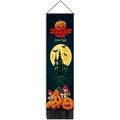 Halloween Party vertical wall banner with ghost, castle and pumpkin lantern decor - 32.5x130cm / Horror Castle Pumpkin Style (款式1)