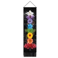 Bohemian floral and snake wall tapestry with colorful blooms and black tassels - 32.5*130cm / Snake And Colorful Floral Style (Style 2)