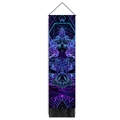 Fluorescent meditation female silhouette wall scroll tapestry with black tassels - 32.5x130cm / Fluorescent Female Silhouette (Style 3)