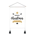 Minimalist Christmas wall hanging tapestry with black reindeer and golden stars design - 35x50cm / Minimalist Christmas Snowflake (Style 4)