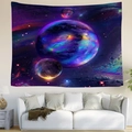 Cosmic galaxy tapestry featuring purple nebula and planets for living room wall decor - Splendid Nebula Planet Style (款式8)