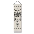 Vintage butterfly wall tapestry with celestial moon phases and mystical moth design - 32.5x130cm / Black Moth Moon Phase