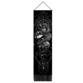 Zwart slangen wandtapijt met heilige geometrie patronen en kwastjes voor wanddecoratie - 32.5x130cm / Zwart Wit Slang Stijl (Stijl 2)