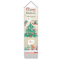 Christmas tree hanging scroll with red gift boxes and Merry Christmas festive design - 32.5x130cm / Beige Christmas Tree Style (Style 2)