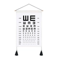 Oogtest wandtapijt op wit canvas met houten hanger en zwarte kwastjes decoratie - 35x50cm / E-Kaart Stijl (Stijl 1)
