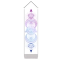 Detail of bohemian rectangle tapestry with moon phases and mystical all-seeing eye design - 32.5*130cm / Blue-Purple Celestial All-Seeing Eye (Style 2)